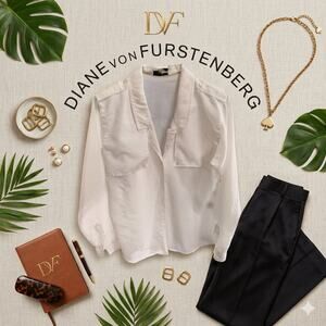Diane von Furstenberg Vintage Safari Blouse
